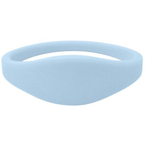 Light blue silicone U-Band MIFARE Classic 1K access wristband. Sold by Specialist ID.