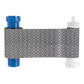 Magicard MA1000K-Scratch monochrome scratch-off ribbon with wavy gray pattern, wound between blue and white spools, sold by Specialist ID, an authorized Magicard dealer.