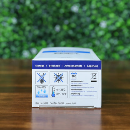 The Magicard PR1000GL Monochrome Gold Ribbon (1000 prints), for PriceCardPro 100 and Flex+ ID card printers, should be stored at 35-65% humidity, 0-25°C, away from sunlight, and used within 1 year of purchase. Photographed and sold by Specialist ID, an authorized Magicard dealer.