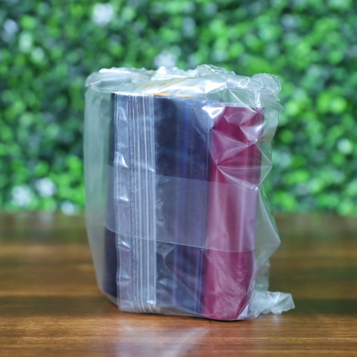 Unboxed Magicard Prima434 YMCK-UV Ribbon shown sealed in original plastic wrap. Ribbon panels are visible through the transparent packaging, displaying segments of yellow, magenta, cyan, black, and UV overlay. Compatible with the Magicard Prima 4 series printers, used for high-quality photo ID card printing with UV security overlay.
Photographed and sold by Specialist ID, an authorized Magicard dealer.