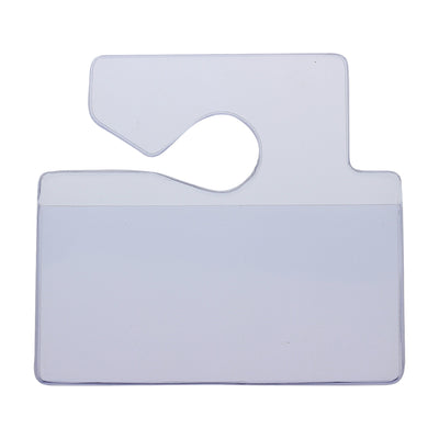 Clear Rigid Vinyl Horizontal Parking Pass Vehicle Hang Tag Holder (1840-3650)
