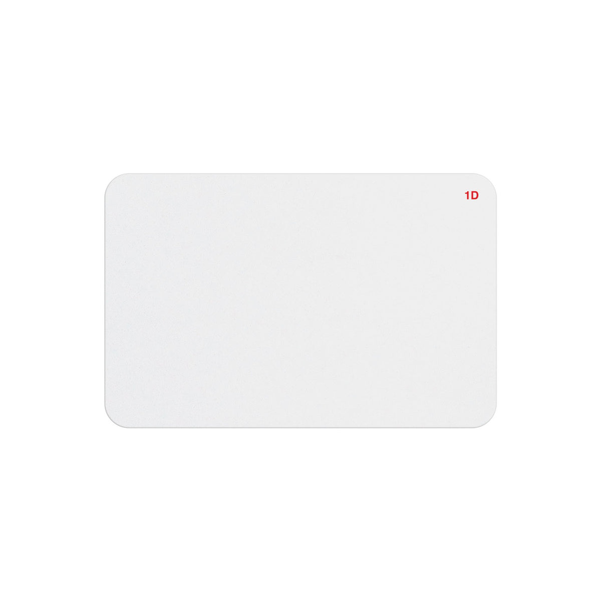 Valid one-piece self-expiring badge, blank white with red 1D indicator in the corner, part T2011