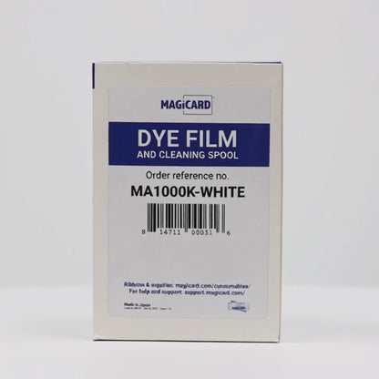 Magicard MA1000K-WHITE White Monochrome Ribbon for the Magicard 300 and 600 ID Card Printers, 1,000 Prints