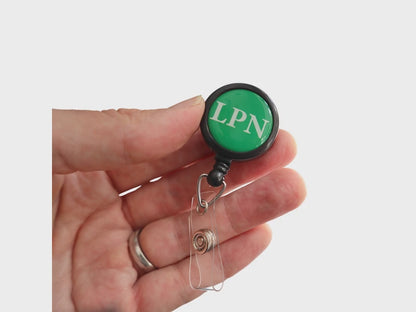 LPN Badge Buddy Reel with Swivel Spring Clip - LPN Badge Buddy and Retractable Reel in One for Nurses