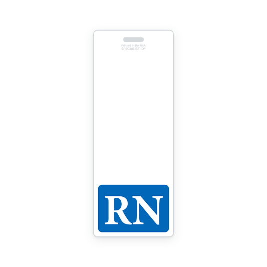 RN XL vertical badge buddy with a blue title bar