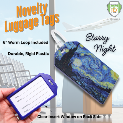 Unique Art Luggage Tags - Durable Colorful Travel Tags