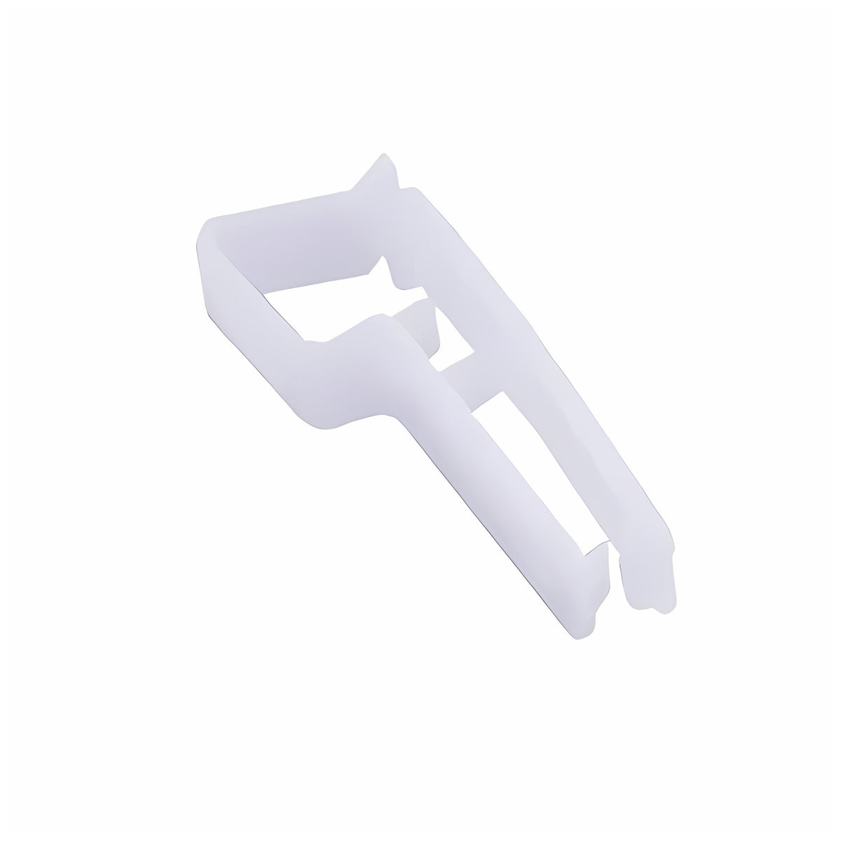 TEMPbadge 08080 SOFTclip reusable clear plastic badge clip shown on its own against a white background