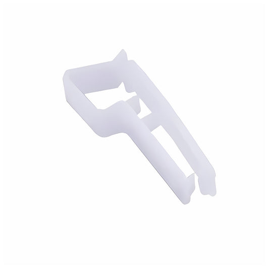 TEMPbadge 08080 SOFTclip reusable clear plastic badge clip shown on its own against a white background