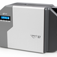 Side view of SMART-81 ID Card Printer at slight angle to show perspective.