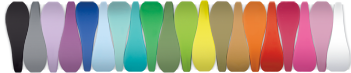 The full U-Band silicone access wristband colour range shown together. Sold by Specialist ID.