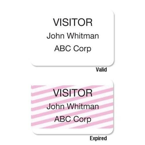 One-Step One Day Thermal Printable Self-Expiring Visitor Badges, Box of 500 (T2011) T2011