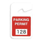 Red / 101-200 Non-expiring 3x5 Parking Permit Hangtag, Box of 100 (P/N 0519X) 05195
