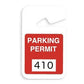 Red / 401-500 Non-expiring 3x5 Parking Permit Hangtag, Box of 100 (P/N 0519X) 05198