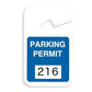 Blue / 201-300 Non-expiring 3x5 Parking Permit Hangtag, Box of 100 (P/N 0519X) 05201