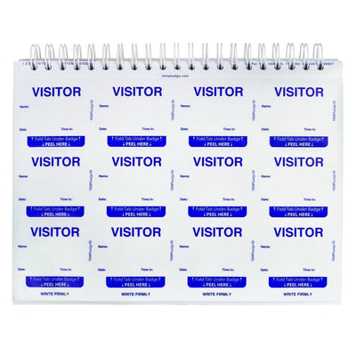 TEMPbadge 05741 Expiring Visitor Badge Log Book, 480 Badges