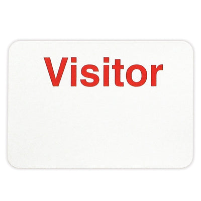 TEMPbadge 05806 Visitor Badge, Non-Expiring, Adhesive, Handwritten, Box of 1,000