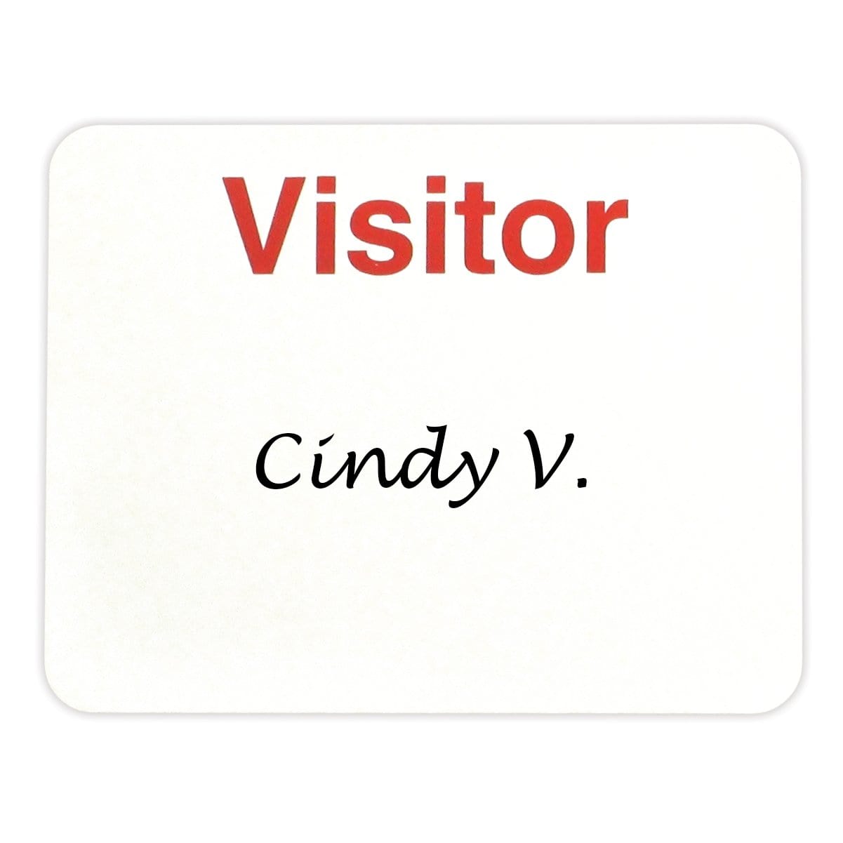 VISITOR Manual Non-expiring 3" X 4" Adhesive Badge, Box of 1000 (P/N 05826) 05826