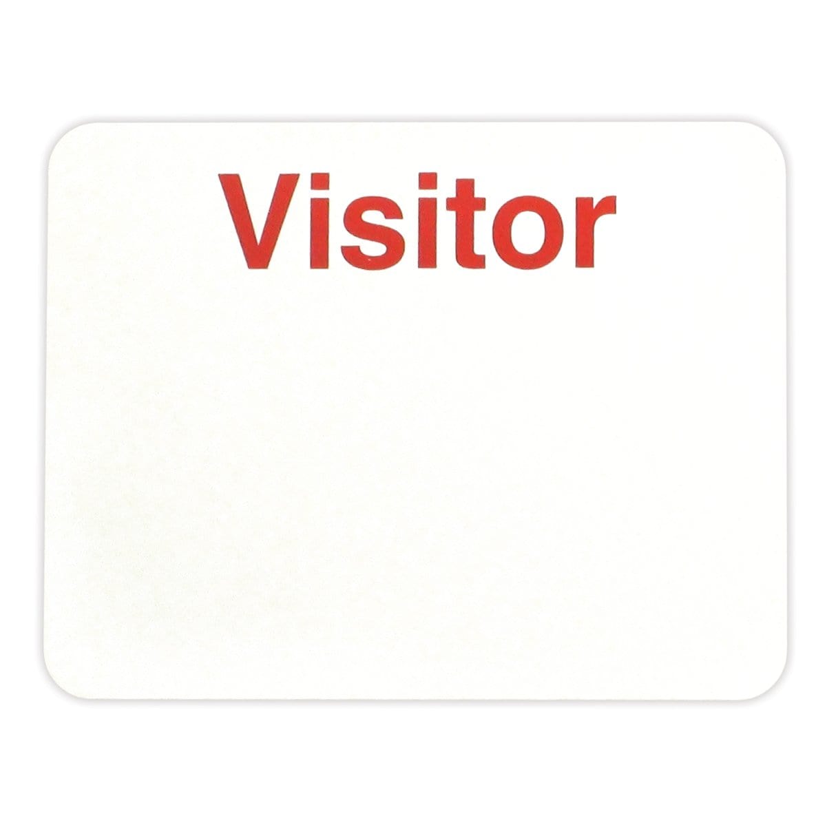 VISITOR Manual Non-expiring 3" X 4" Adhesive Badge, Box of 1000 (P/N 05826) 05826