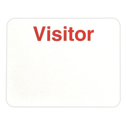 VISITOR Manual Non-expiring 3" X 4" Adhesive Badge, Box of 1000 (P/N 05826) 05826