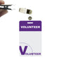 5 Pack - Purple Heavy Duty Plastic Volunteer Badges with Clothing Friendly Clip SPID-8070-PURPLE-Q5