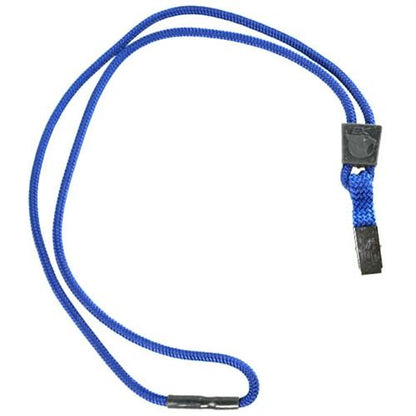 A blue nylon EK Lanyard with Bulldog Clip (10329) by EK USA, perfect for ID badge holders. Sold by Specialist ID.