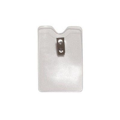 Clear Vertical Vinyl Badge Holder With 2 Hole Clip (P/N 1810-1200)