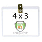4 x 3 Inch Clear Vinyl Horizontal Badge Holder with Clip (1810-1300) 1810-1300