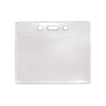 Textured Horizontal Badge Holder (P/N 1815-1000) with two round holes and one elongated slot at the top for easy attachment.