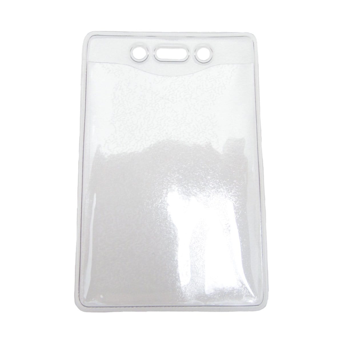 Clear Vinyl Vertical Government/Military Card Size Badge Holder With Slot And Chain Holes (P/N 1815-1300) 1815-1300
