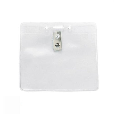 Conference Size Horizontal Badge Holder with Clip - 4" x 3.30" (1815-1405)