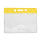 Horizontal Color Coded Vinyl Badge Holder withYellow Color Bar Top (1820-100X) 1820-1009
