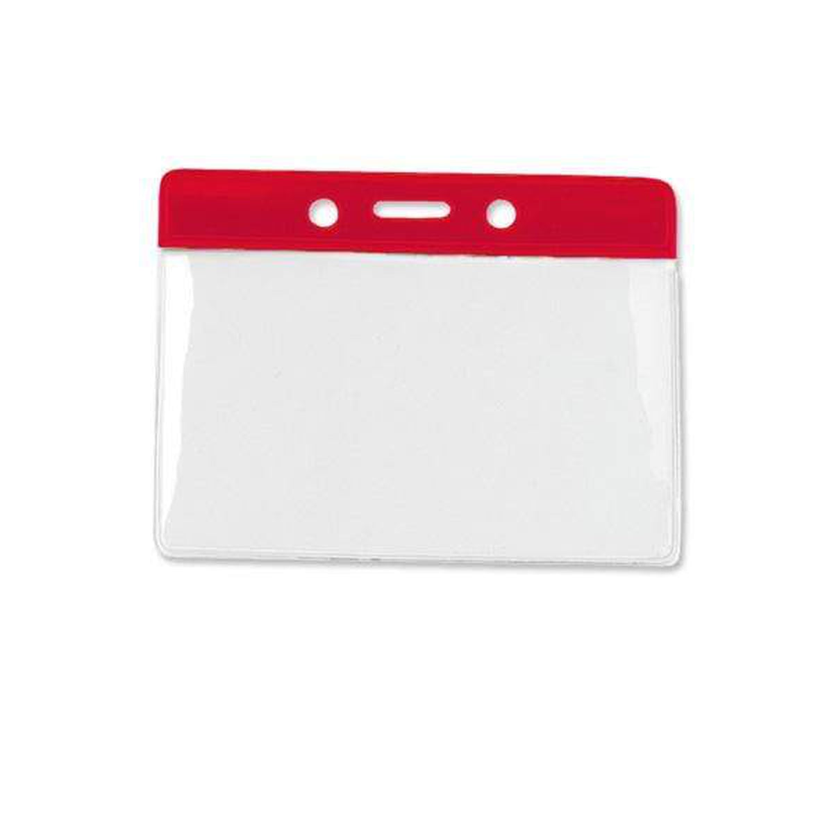 Red Government/Military Size Horizontal Vinyl Color-Bar Badge Holder (P/N 1820-110X) 1820-1106