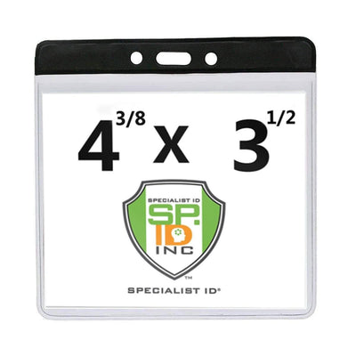 Extra Large Color Code Badge Holder for 4x3 Badges - Horizontal Vinyl with Color Bar (1820-120X)