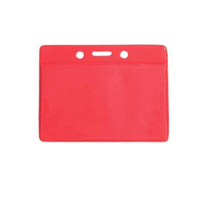 A Horizontal Vinyl Color-Back Badge Holder (P/N 1820-200X) with three holes at the top for attachment ensures quick identification. Perfect for student bus assignments, these color-coded badge holders offer a practical solution.