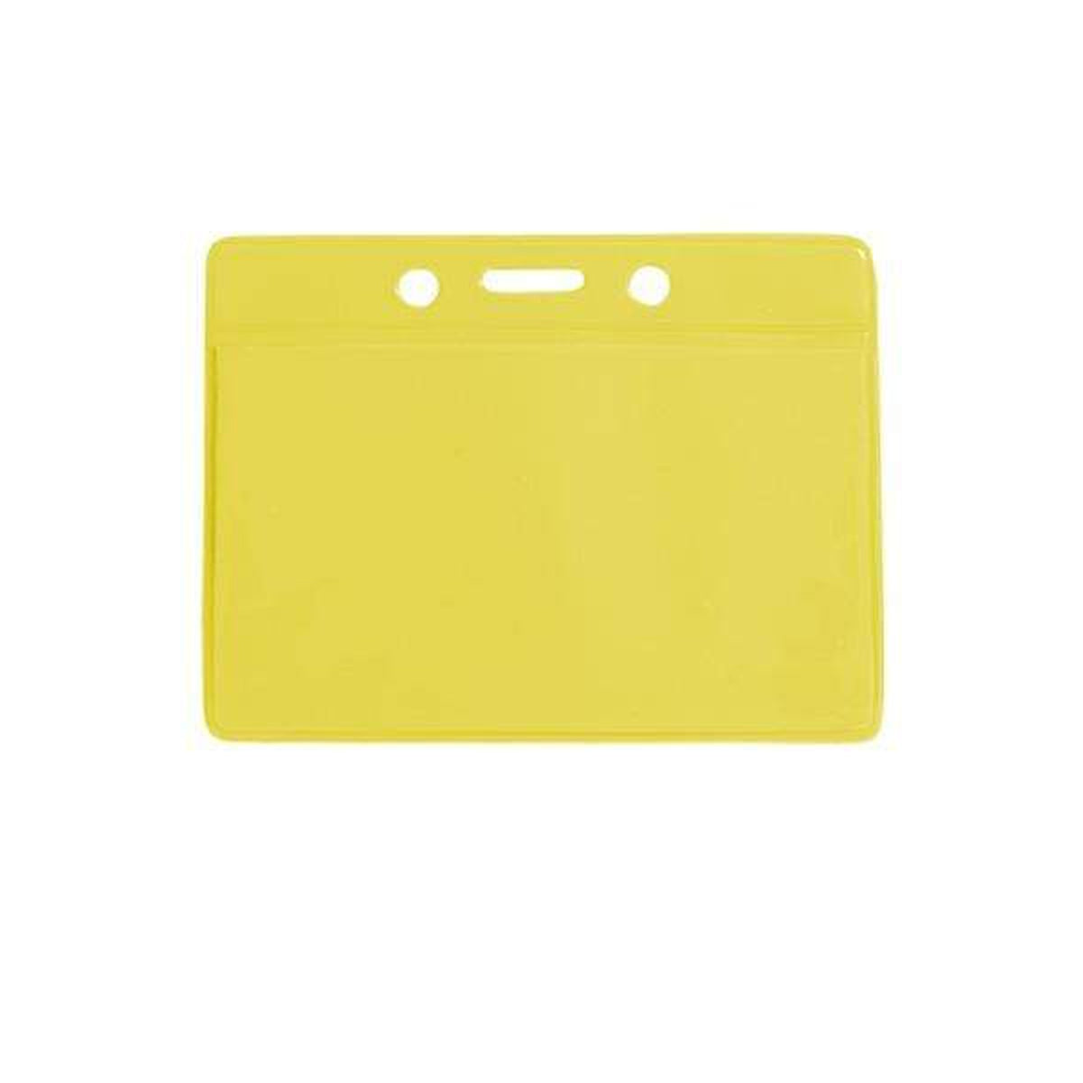 Yellow Horizontal Vinyl Color-Back Badge Holder (P/N 1820-200X) 1820-2009