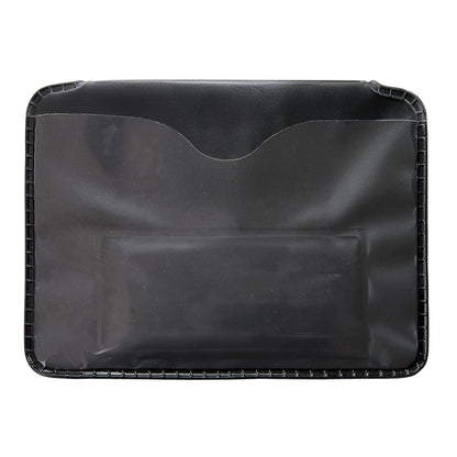 A Horizontal Magnetic Badge Holder (P/N 1835-1050) with a clear vinyl front, featuring a curved slot and a stitched border.