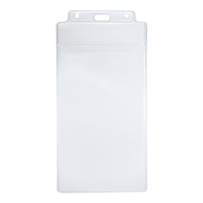 Clear Vinyl Vertical Event Badge & Ticket Holder with Flap (1840-1600)