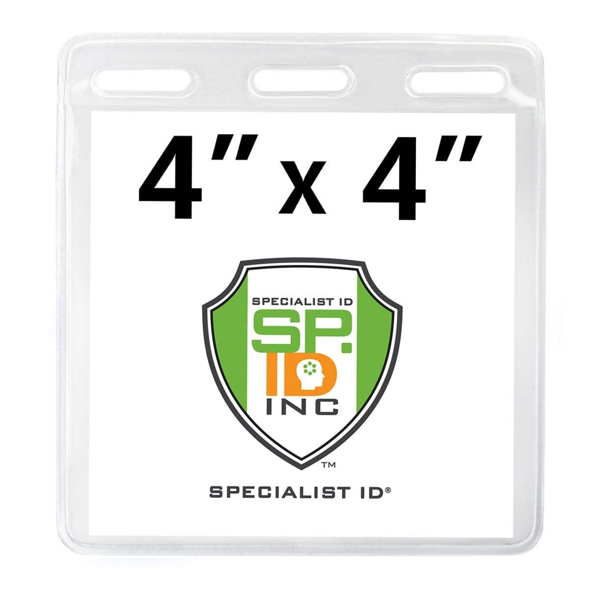 Clear 4 x 4 Vaccination Card Holders - For Oversized or Laminated Immunization Card Holders -  Large Vinyl Event Badge Holder (1840-1612) 1840-1612