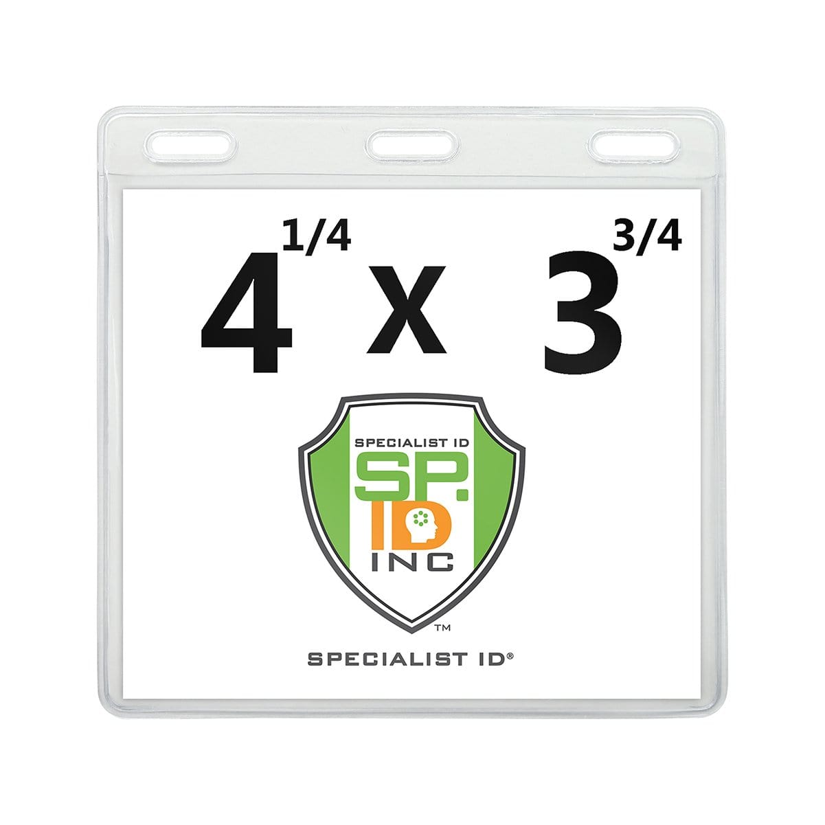 Large Vaccination Card Holder with Extra Room 4 1/4 X 3 3/4 - Clear Vinyl Horizontal Event Badge Holder (1840-1618) 1840-1618