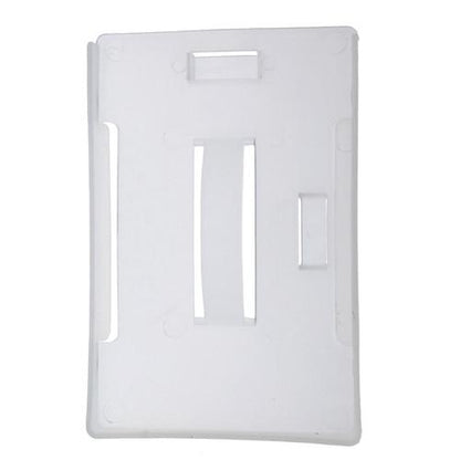 A Semi-Rigid Multiple ID Card Holder (P/N 1840-3025) featuring three vertical rectangular slots and one horizontal slot at the top.