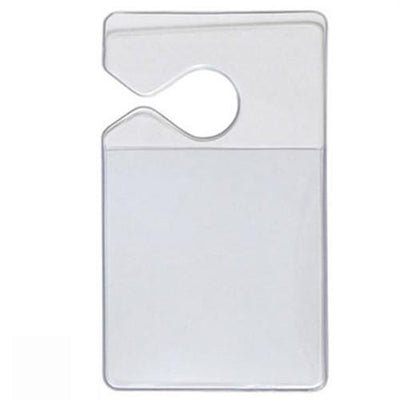 Clear Rigid Vinyl Vertical Vehicle Parking Pass Hang Tag Holder (1840-3600)