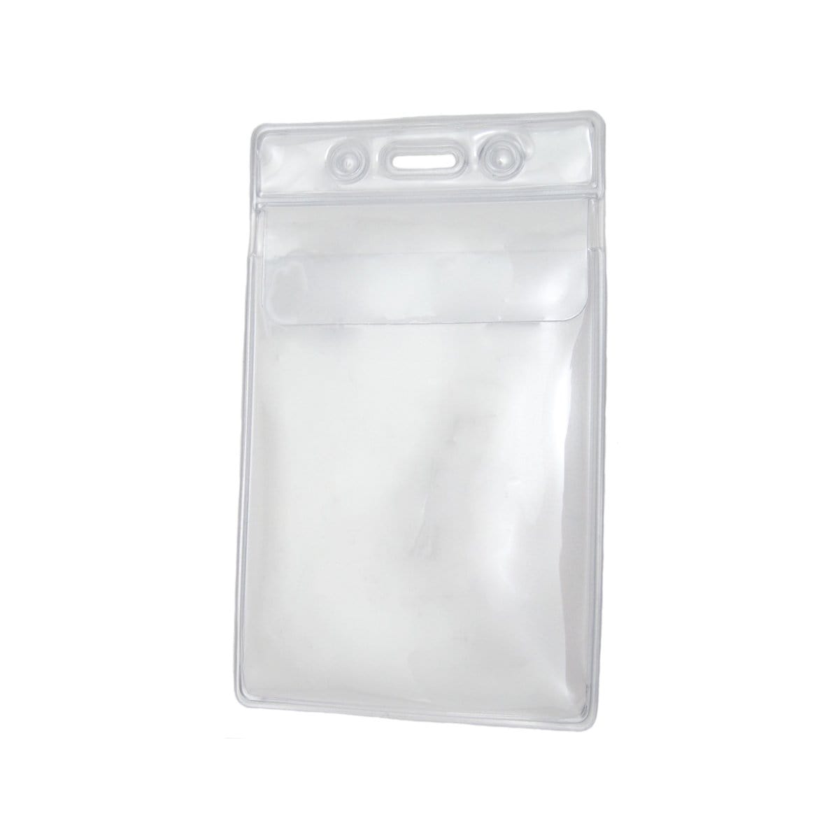 Clear 2 7/8" X 4 1/4" Vinyl Vertical Large Badge Holder With Tuck-In Flap (P/N 1840-5150) 1840-5150