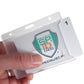Horizontal Rigid Plastic Badge Holder - Frosted Card Dispenser (P/N 1840-6000)