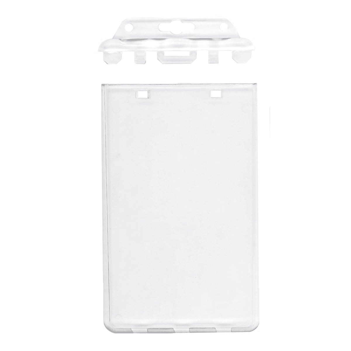Clear Vertical Permanent Locking Plastic Card Holder (P/N 1840-6045) Clear Vertical Permanent Locking Plastic Card Holder (P/N 1840-6045)