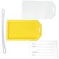 Rigid Plastic Luggage Tag Holder with 6" loop (P/N 1840-6209) yellow