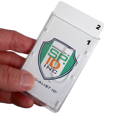 Frosted Vertical Rigid 2-Card Access Card Dispenser (1840-6550)