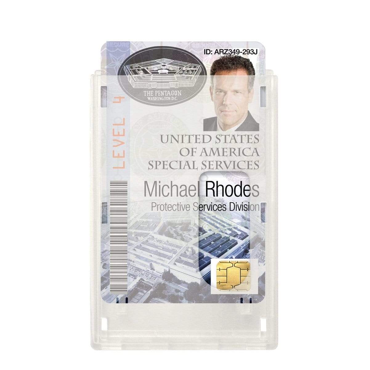 Vertical Prox Pin Badge Holder (Clear Vinyl) – 10030 – ID Badge Center