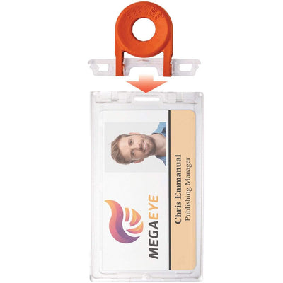 Clear Vertical Locking Plastic Card Holder (P/N 1840-6630)