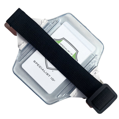 Vertical Armband ID Badge Holder with Elastic Strap (1840-7010)