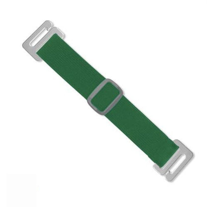 A green Adjustable Elastic Armband Replacement Strap (1840-720X) with adjustable metal buckles at each end.